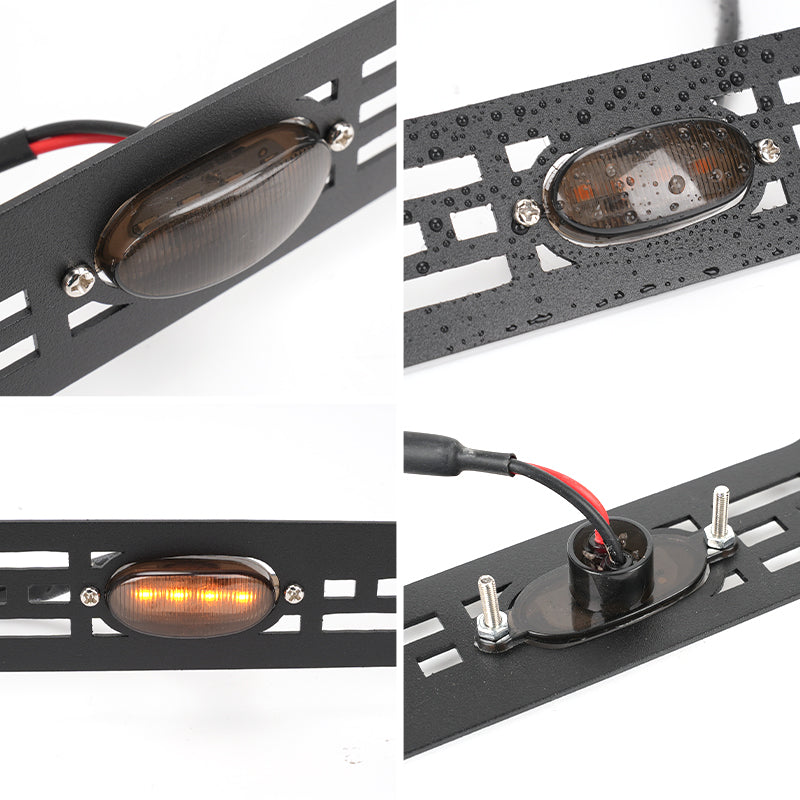 Inserto de malla de rejilla tipo cuchara con luces LED ámbar para Toyota Tundra 2014-2021