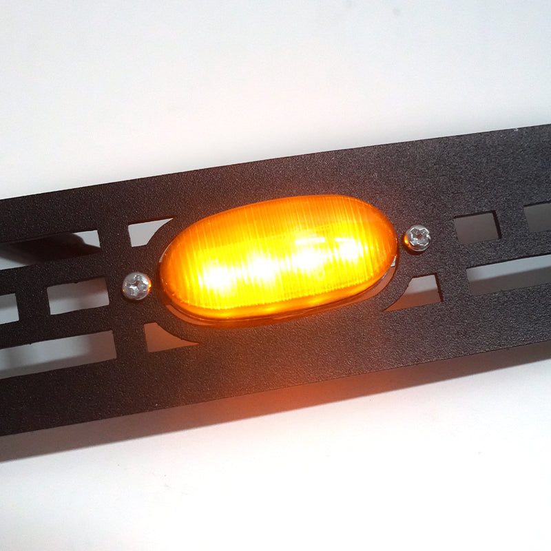 Inserto de malla de rejilla tipo cuchara con luces LED ámbar para Toyota Tundra 2014-2021