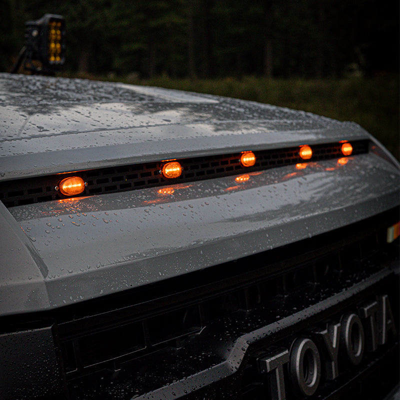 2018 Toyota Tundra Scoop Grille Mesh Insert with Amber LED Lights 