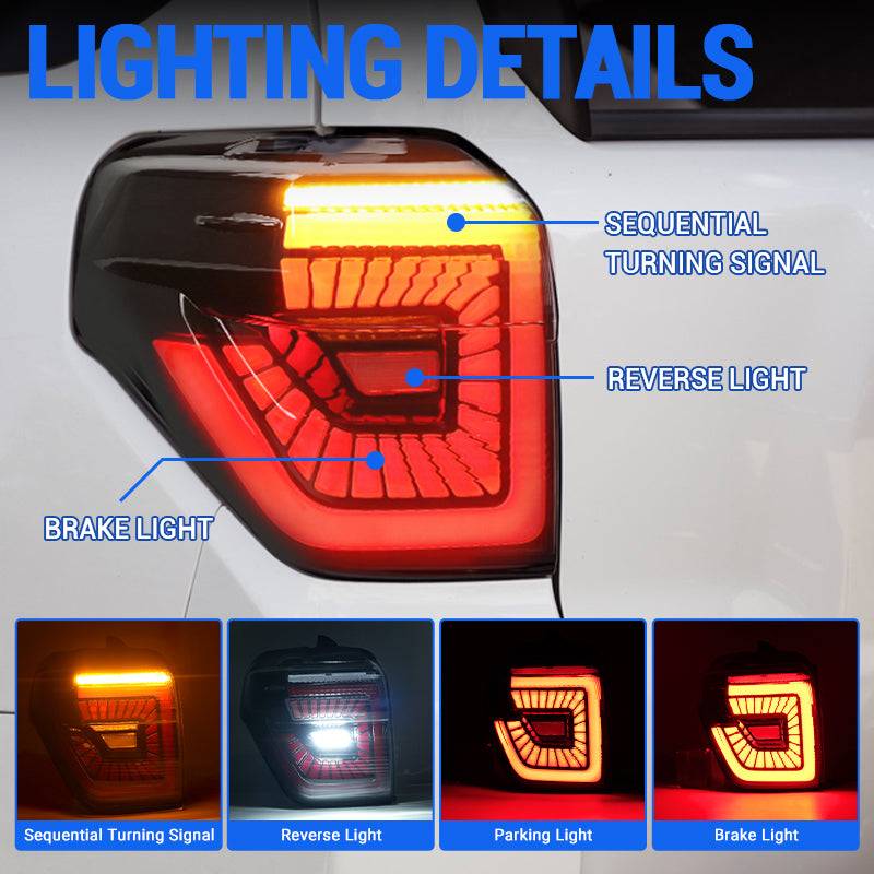 Full LED Tail Lights Assembly for 2014-2024 Toyota 4runner