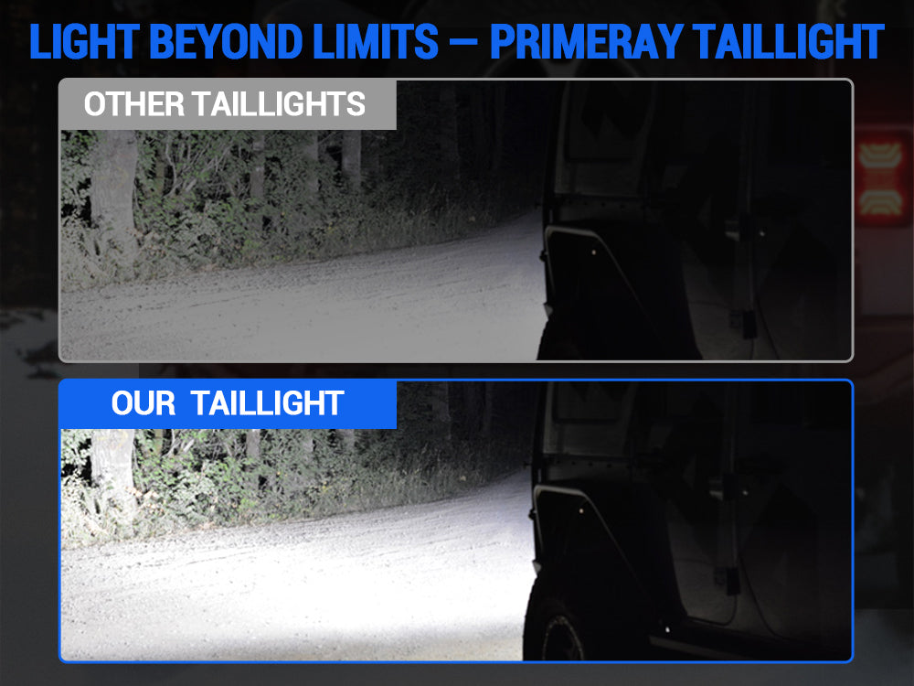 Smoked LED Tail Lights for Jeep Wrangler JK with High Visibility and Waterproof Design