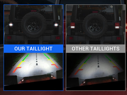 Smoked LED Tail Lights for Jeep Wrangler JK with High Visibility and Waterproof Design