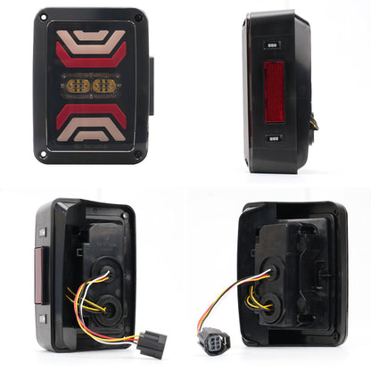 Smoked LED Tail Lights for Jeep Wrangler JK with High Visibility and Waterproof Design