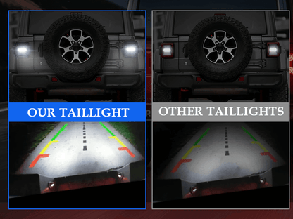 Smoked LED Tail Lights for Jeep Wrangler JL JLU with High Visibility and Waterproof Design