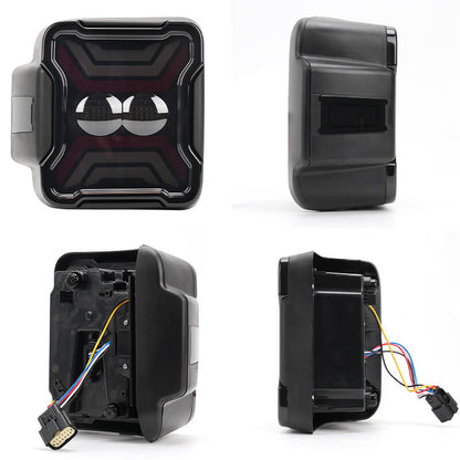 Smoked LED Tail Lights for Jeep Wrangler JL JLU with High Visibility and Waterproof Design