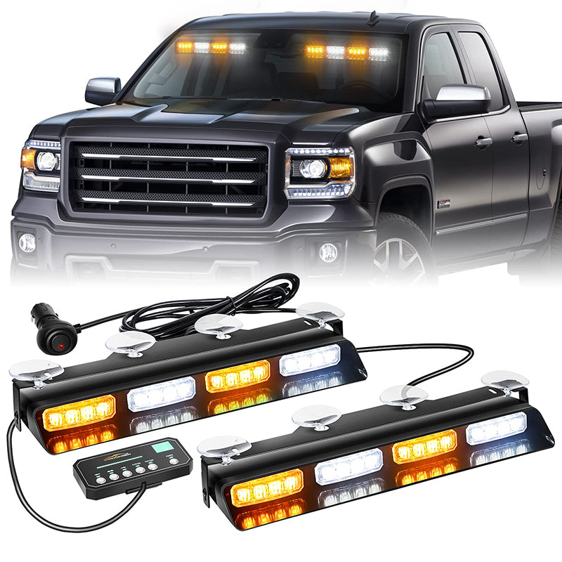 Interior or Exterior LED Traffic Advisor Strobe Light Bars for Construction Trucks