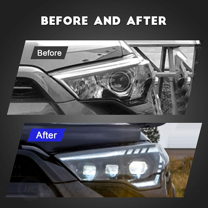 LED Headlights Projector w/Start up Animation & Sequential Turn Signal for 2010-2023 Toyota 4Runner