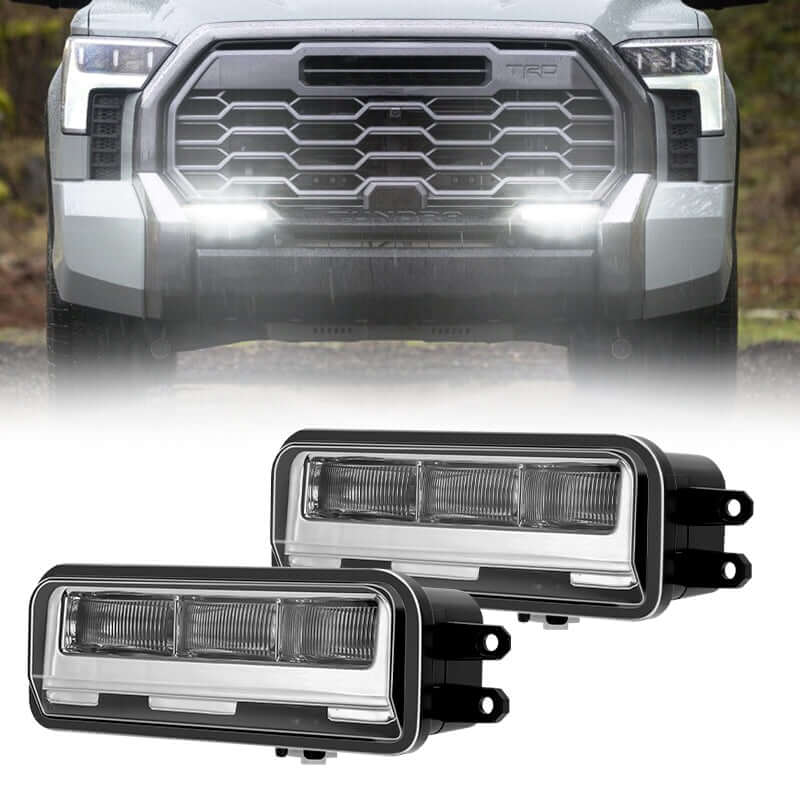 Bumper LED Fog Lights with Switch & Turn Signal for 2022-2025 Toyota Tundra