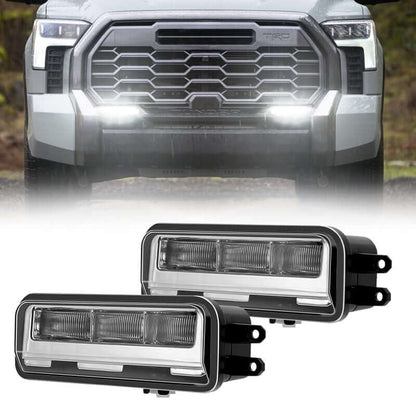 Bumper LED Fog Lights with Switch & Turn Signal for 2022-2025 Toyota Tundra
