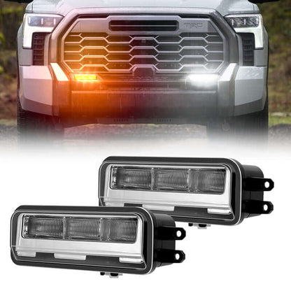 Bumper LED Fog Lights with Switch & Turn Signal for 2022-2025 Toyota Tundra