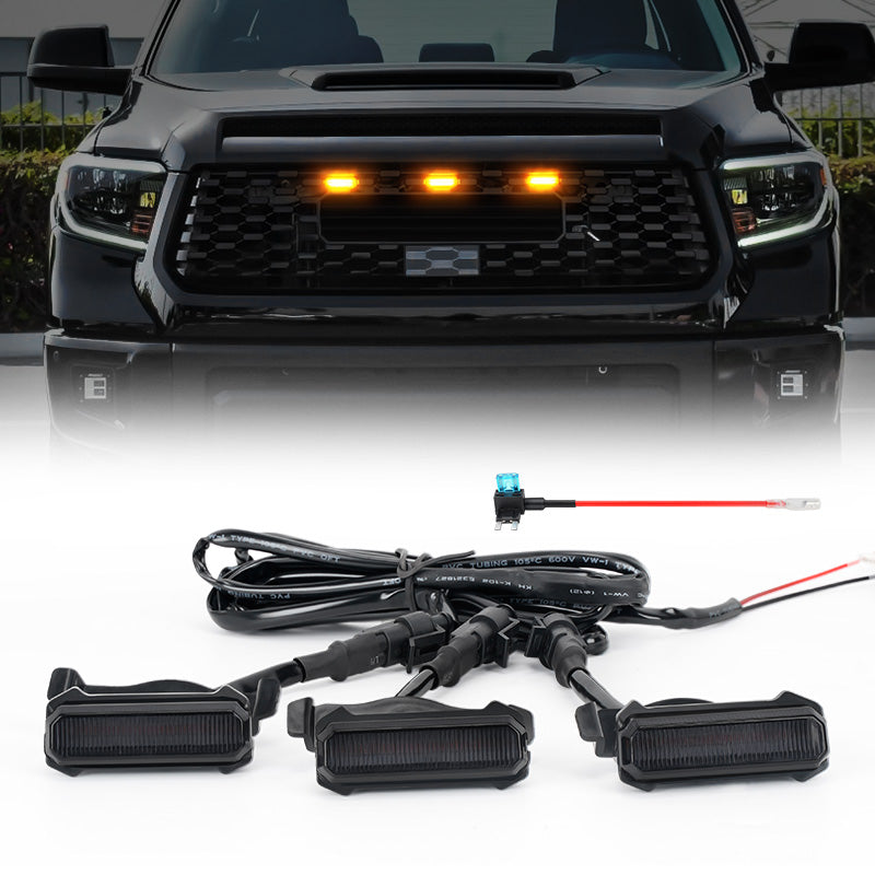 3PCS Grille Lights with Amber Color for 2018-2021 Tundra TRD Pro