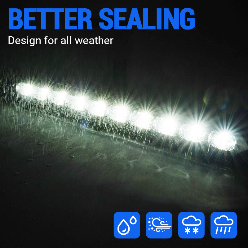 IP67 waterproof white LED light bar for 2022-2025 Toyota Tundra TRD Pro grille, reliable in rain and snow