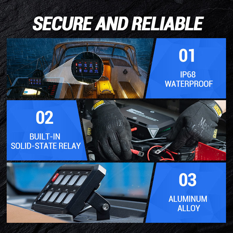 4 Control Modes Universal 8 Gang RGB Switch Panel for Off-Road & Truck