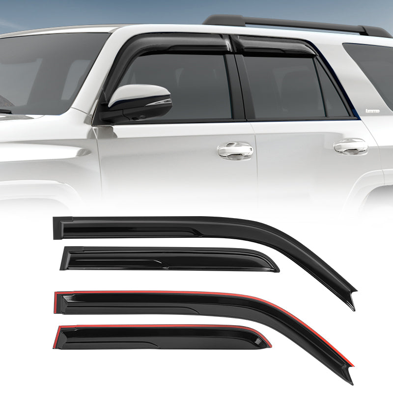 2016 Toyota 4Runner side window deflectors with black color
