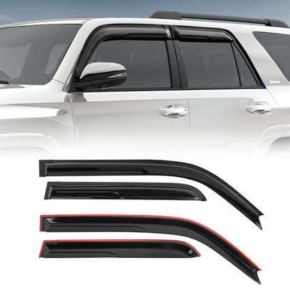 2016 Toyota 4Runner side window deflectors with black color