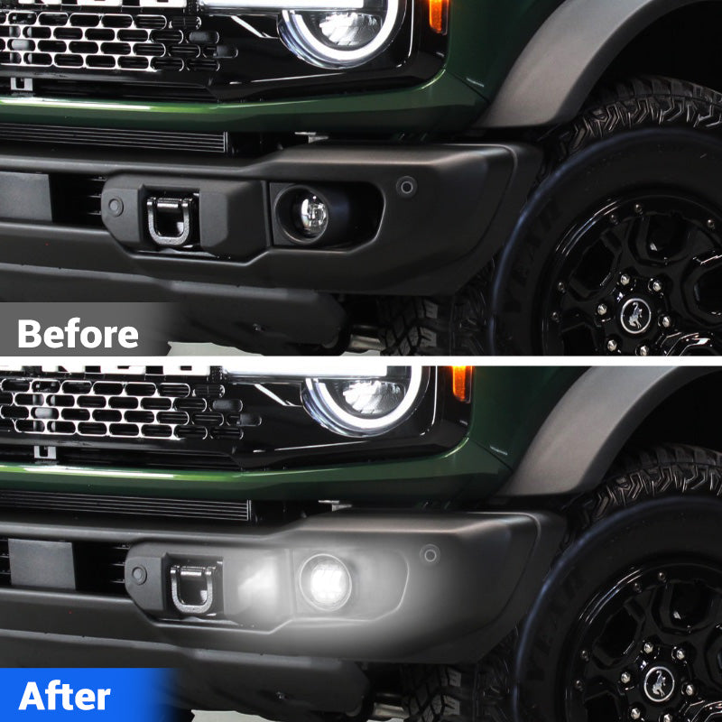 White Color LED Fog Lights for Ford Bronco