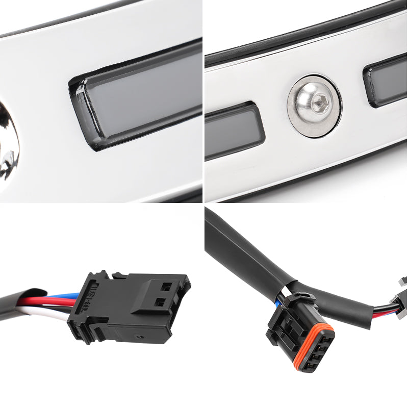 Durable aluminum alloy housing Harley LED Windshield Trim Lights with PC lens