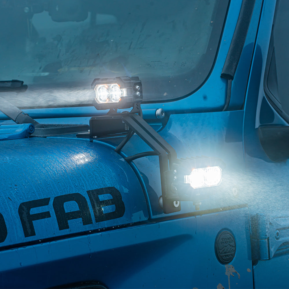 Suparee Recon 2 3" LED Pods with Amber DRL Spot and Wide Beam