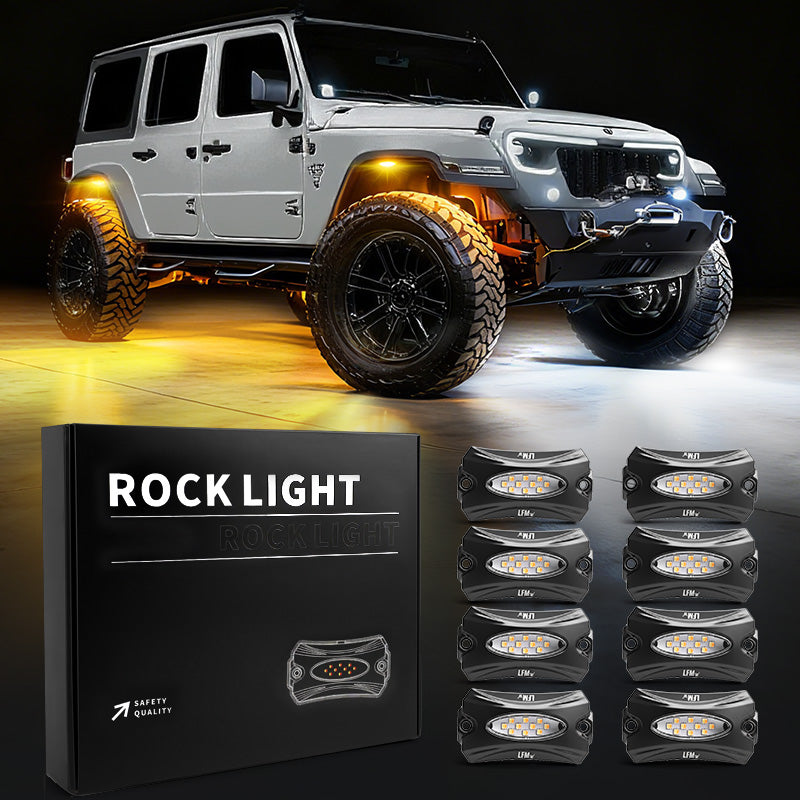 Best rock lights with premium LED chips 6W output 110° wide beam bright and uniform illumination for off-road vehicles