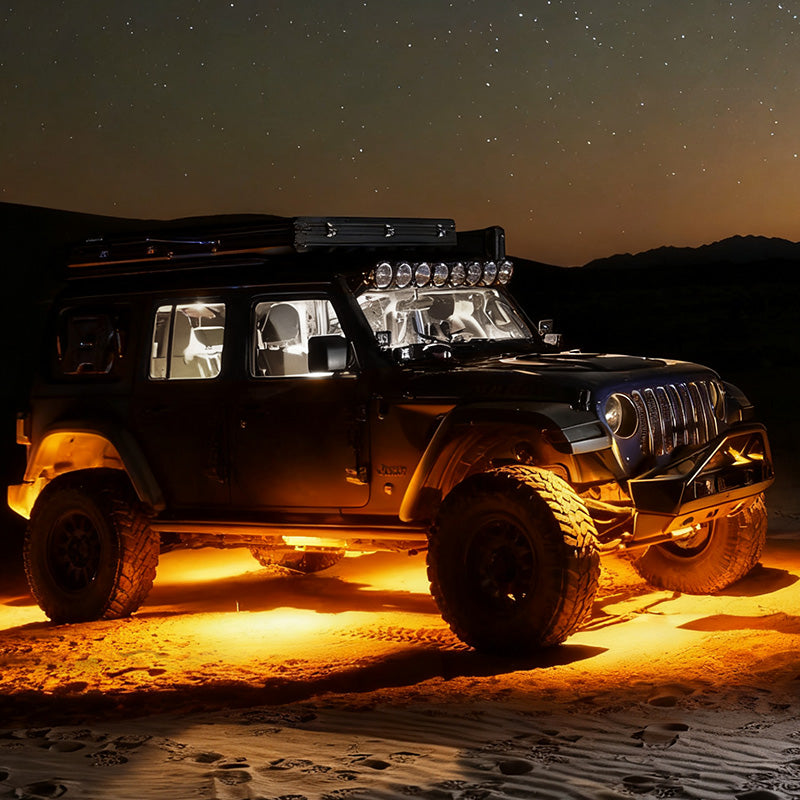 Best rock lights with premium LED chips 6W output 110° wide beam bright and uniform illumination for off-road vehicles