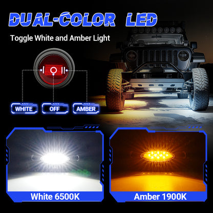 Best rock lights with premium LED chips 6W output 110° wide beam bright and uniform illumination for off-road vehicles