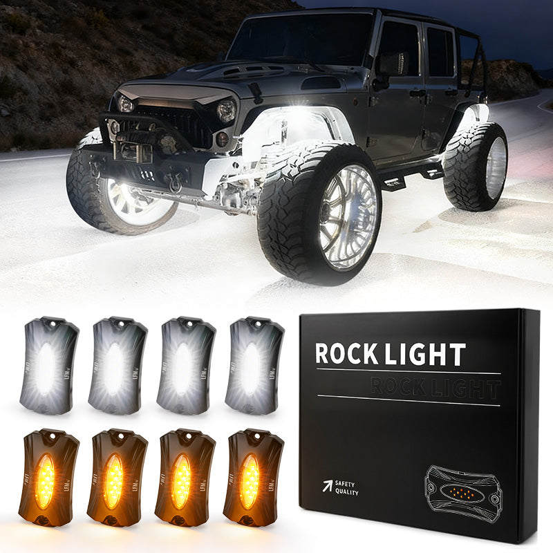 Best rock lights with premium LED chips 6W output 110° wide beam bright and uniform illumination for off-road vehicles
