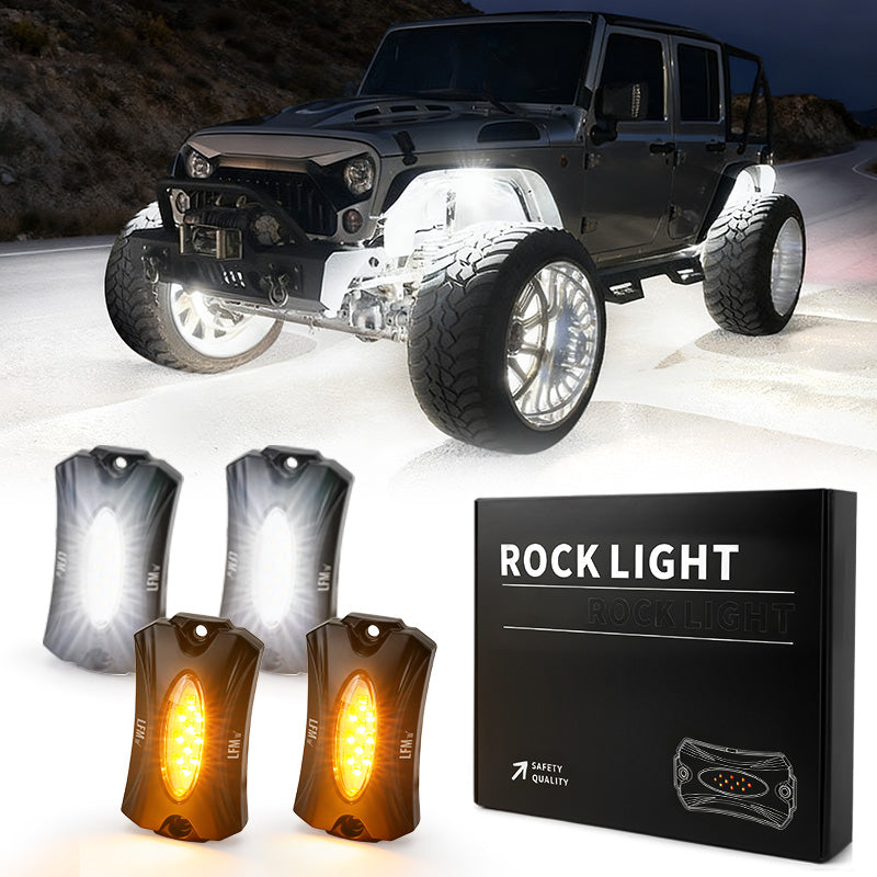 Best rock lights with premium LED chips 6W output 110° wide beam bright and uniform illumination for off-road vehicles