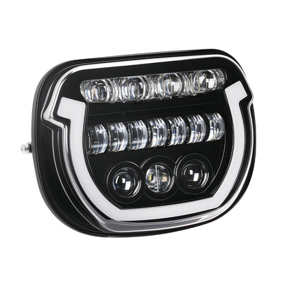 2023+ Harley Street Glide with a 7″ LED headlight featuring blue breathing light and matching visor