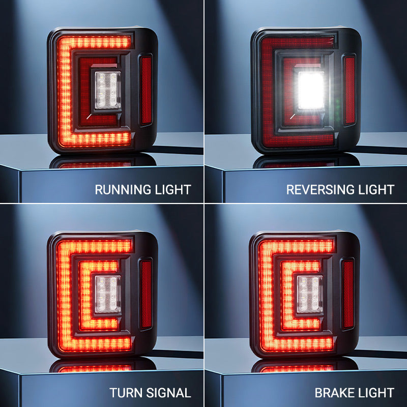 Flush Mount Jeep JL Tail Lights for 2018–2025 Wrangler