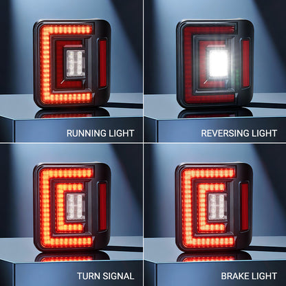 Flush Mount Jeep JL Tail Lights for 2018–2025 Wrangler