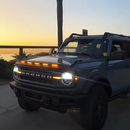front hood protector with DRL and turn signals