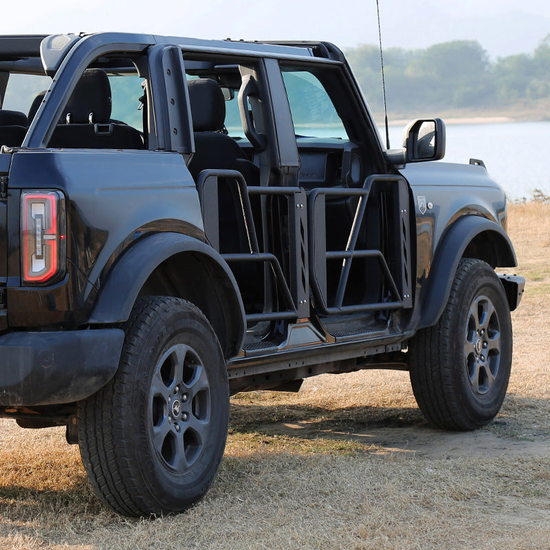 2021-2025 Ford Bronco Tube Half Doors with Side Mirror 4 Doors