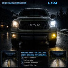 9003 H4 Headlight Bulbs & H16 H8 H11 Fog Light Bulbs Combo Package for 2014-2021 Toyota Tundra