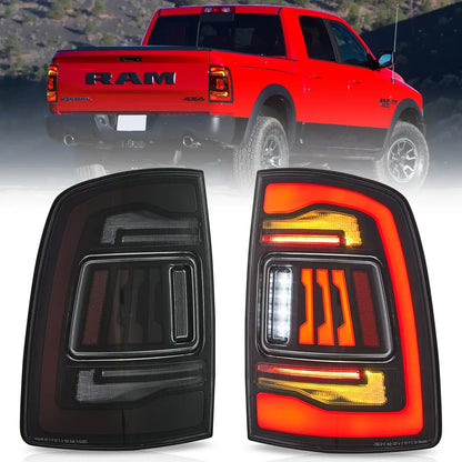 LED Tail Lights Reverse Light Detail for Dodge Ram 1500/2500/3500 (2009–2018)