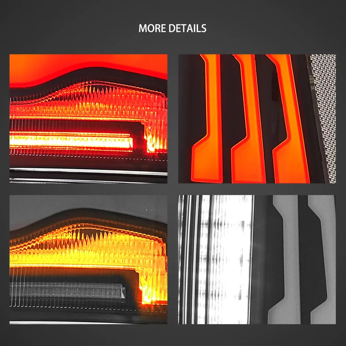 Red Lens Material Detail on LED Tail Lights for Dodge Ram 1500/2500/3500