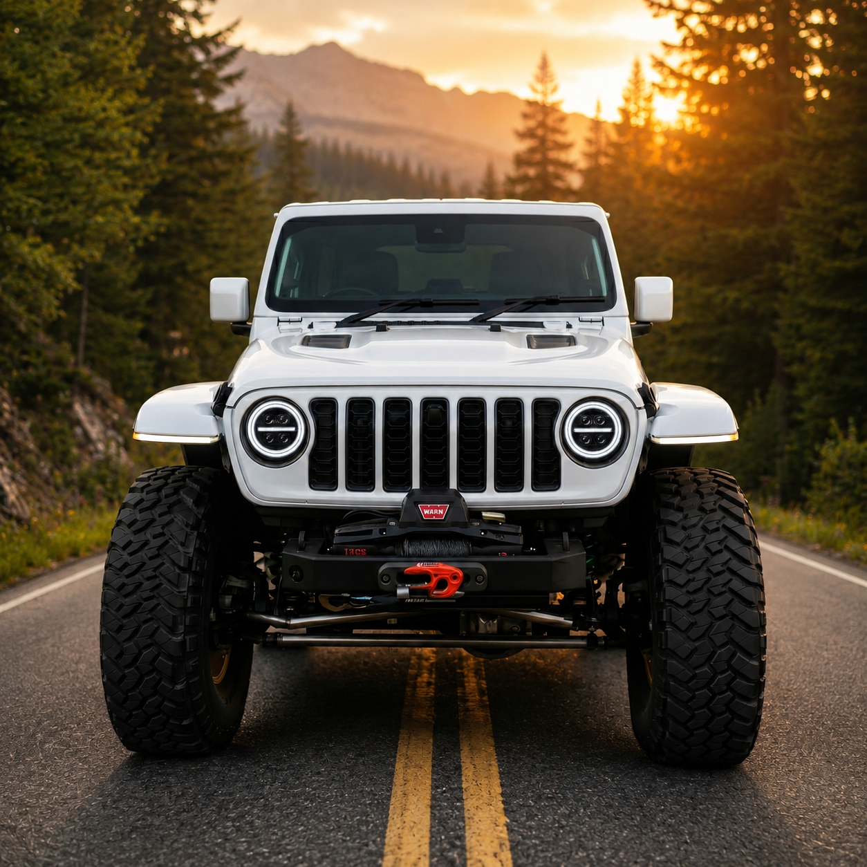Onyx Series RGB LED Headlights for Jeep Wrangler JL & Gladiator JT – 8-Core Projector with App Control