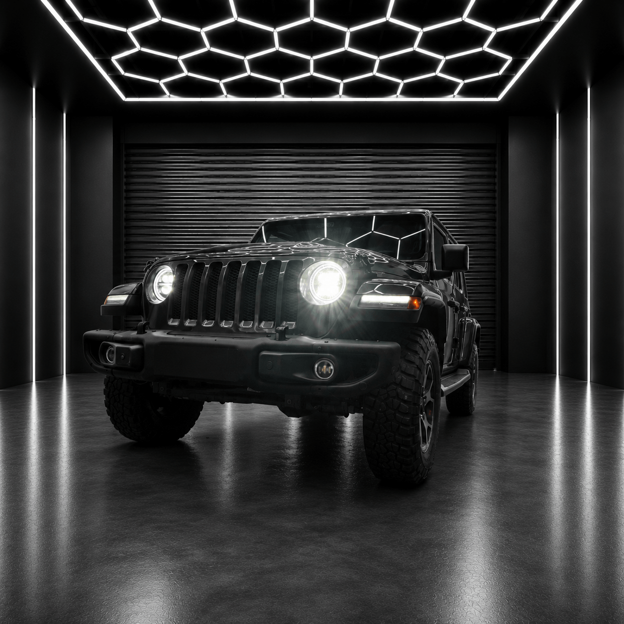 Onyx Series RGB LED Headlights for Jeep Wrangler JL & Gladiator JT – 8-Core Projector with App Control