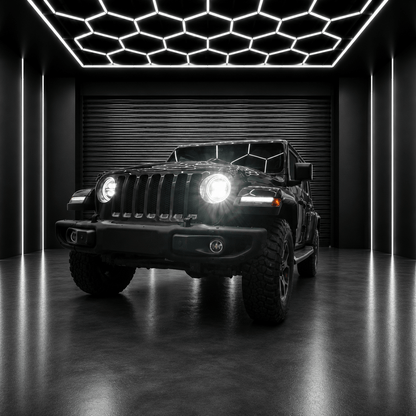 Onyx Series RGB LED Headlights for Jeep Wrangler JL & Gladiator JT – 8-Core Projector with App Control