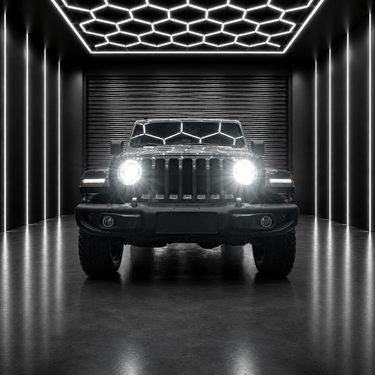 Onyx Series RGB LED Headlights for Jeep Wrangler JL & Gladiator JT – 8-Core Projector with App Control