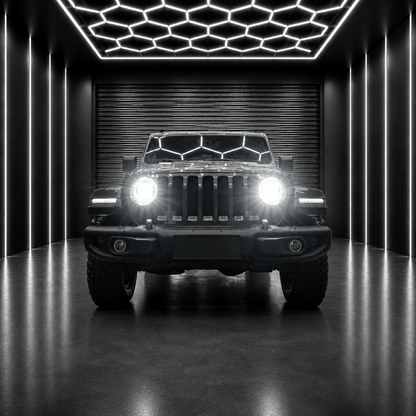 Onyx Series RGB LED Headlights for Jeep Wrangler JL & Gladiator JT – 8-Core Projector with App Control