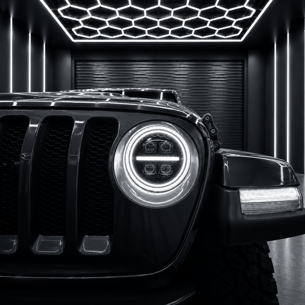 Onyx Series RGB LED Headlights for Jeep Wrangler JL & Gladiator JT – 8-Core Projector with App Control