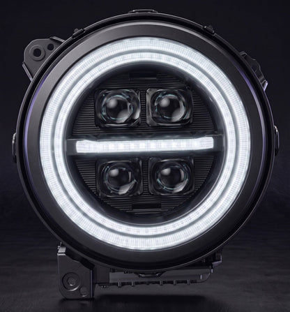 jeep-wrangler-custom-led-headlights-with-glowing-rgb-halo-ring-and-four-visible-projector-lenses-in-a-dark-garage
