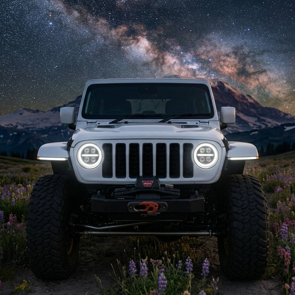 jeep-wrangler-custom-led-headlights-with-glowing-rgb-halo-ring-and-four-visible-projector-lenses-in-a-dark-garage