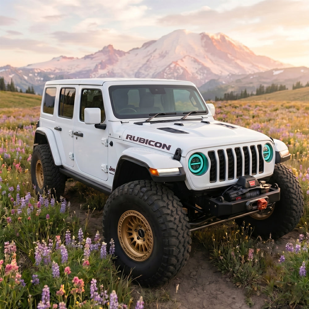 jeep-wrangler-custom-led-headlights-with-glowing-rgb-halo-ring-and-four-visible-projector-lenses-in-a-dark-garage