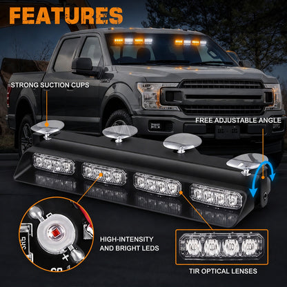 Barras de luces estroboscópicas LED Traffic Advisor para interiores o exteriores para camiones de construcción
