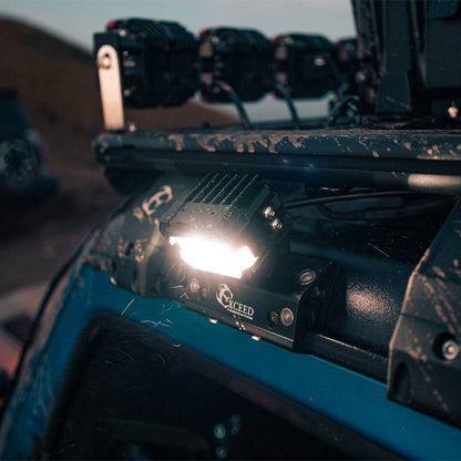 Black-CNC-machined-no-drill-rain-gutter-pod-light-bracket-for-Jeep-Wrangler-JL-and-Gladiator-JT-hardtop