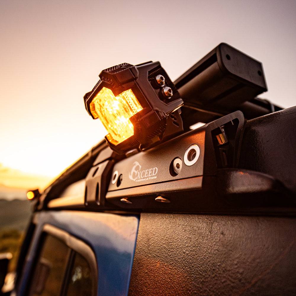 Black-CNC-machined-no-drill-rain-gutter-pod-light-bracket-for-Jeep-Wrangler-JL-and-Gladiator-JT-hardtop