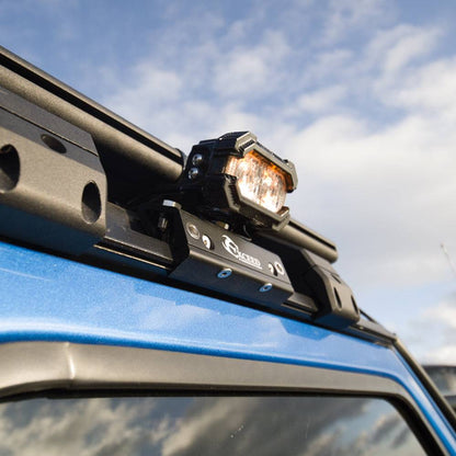 Black-CNC-machined-no-drill-rain-gutter-pod-light-bracket-for-Jeep-Wrangler-JL-and-Gladiator-JT-hardtop