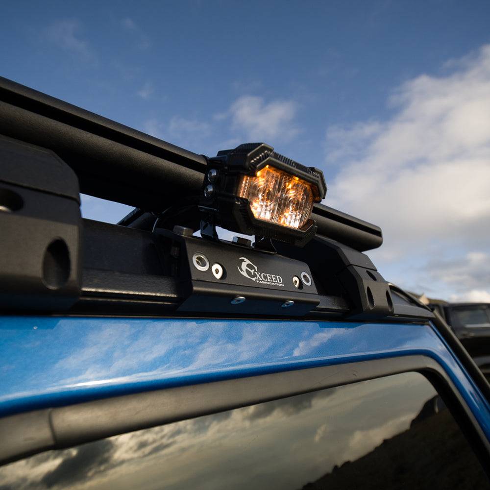 Black-CNC-machined-no-drill-rain-gutter-pod-light-bracket-for-Jeep-Wrangler-JL-and-Gladiator-JT-hardtop