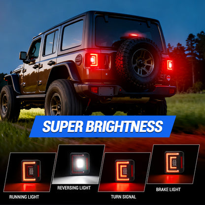 Flush Mount Jeep Tail Lights for Jeep Wrangler JL 2018–2026